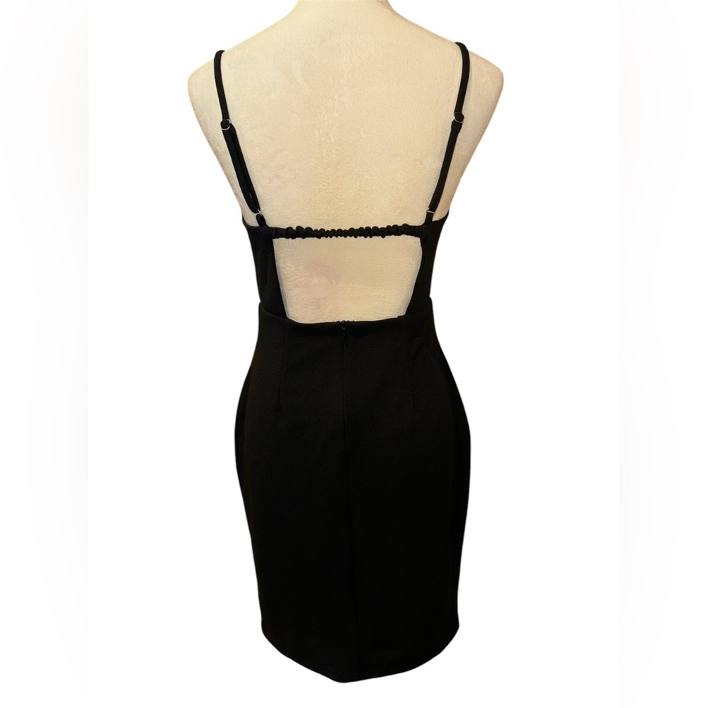 Lulu’s Open Back Little Black Dress Size Medium Mini NWOT